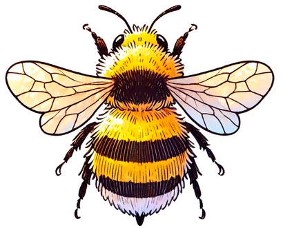 Honey bee vinyl sticker floating preview
