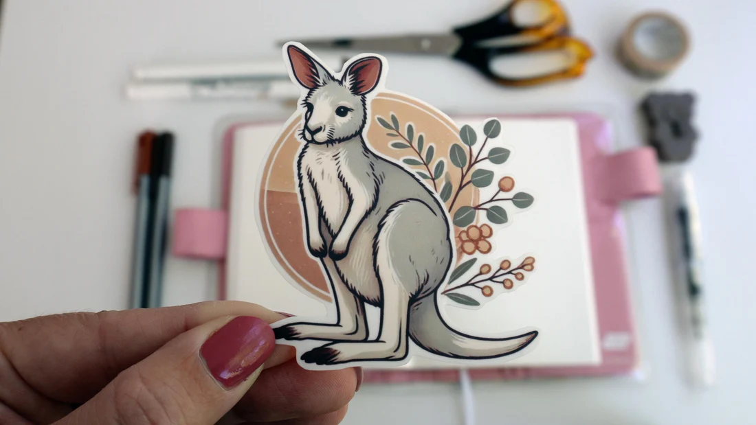 Kangaroo Vinyl Sticker
